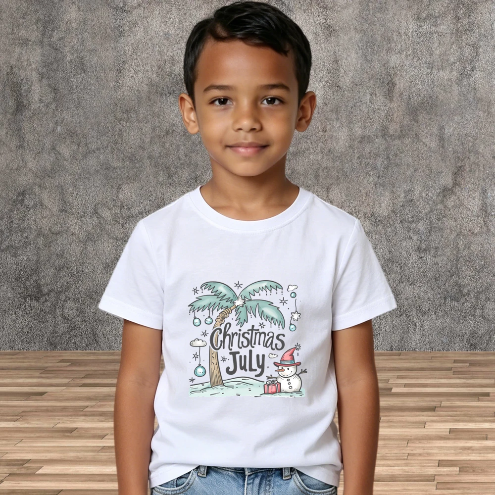 Trendy July Christmas Printed Tees Boys Girls Summer Cartoon Cotton Tops
Trendy July Christmas Printed Tees Boys Girls Summer Cartoon Cotton Tops