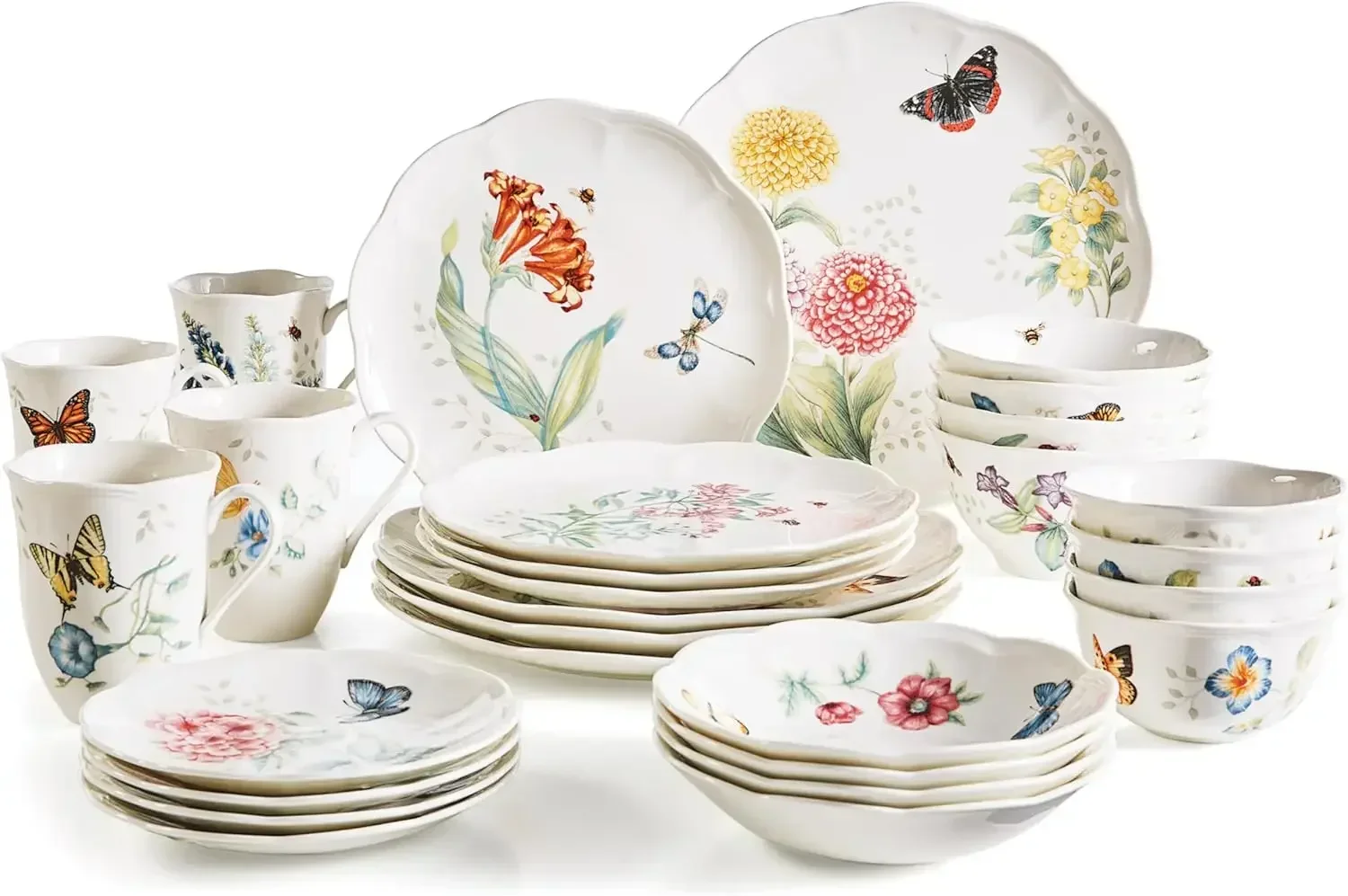 865075 Butterfly Meadow 28-Piece Dinnerware Set, White
865075 Butterfly Meadow 28-Piece Dinnerware Set, White