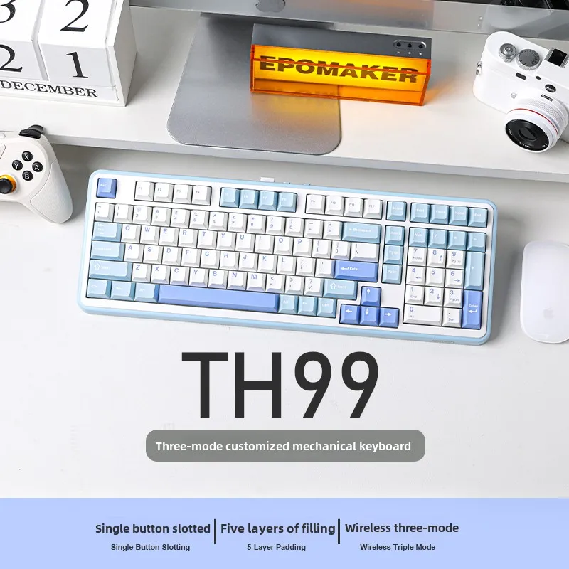 TH99 Mechanical Keyboard Customized Wireless Three-mode Bluetooth Hot-swappable for Office Gaming E-sports Mechanical Keyboard
TH99 Mechanical Keyboard Customized Wireless Three-mode Bluetooth Hot-swappable for Office Gaming E-sports Mechanical Keyboard