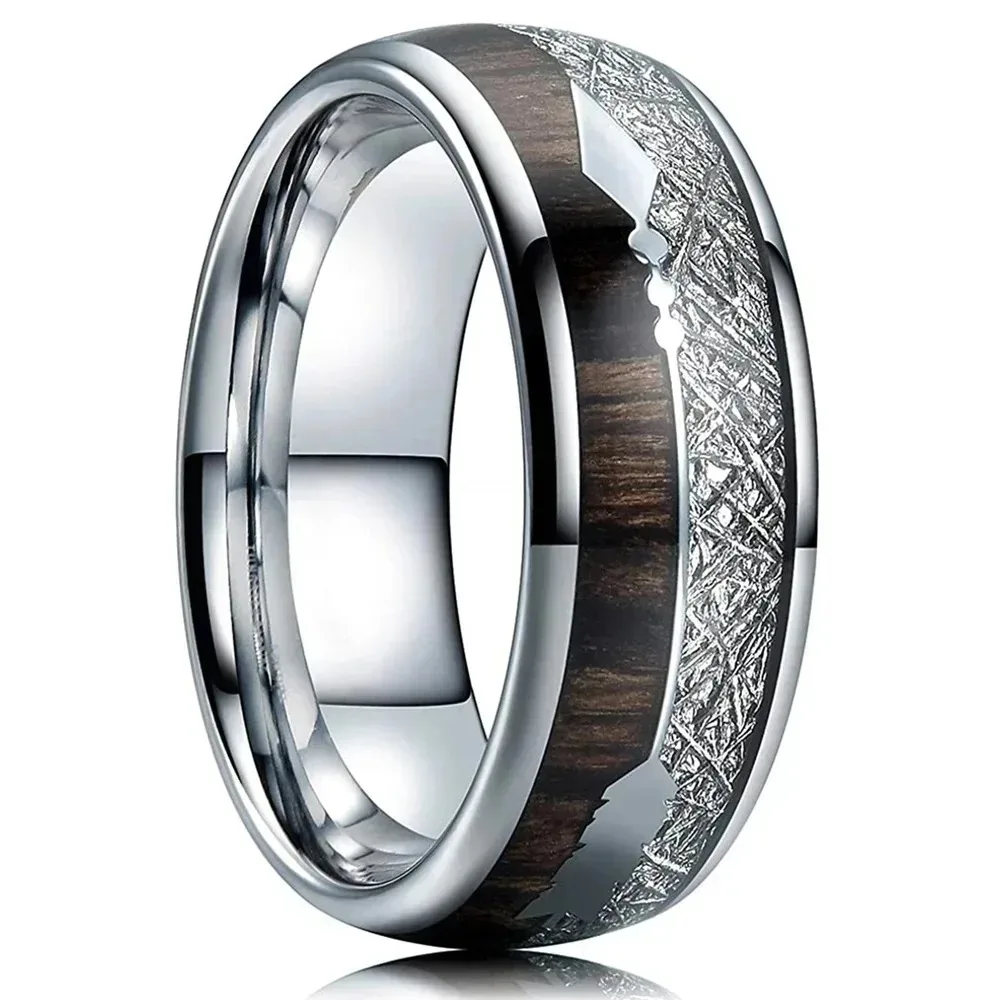 Fashion 8mm Men Silver Color Stainless Steel Arrow Rings for Men Inlaid Koa Wood Meteorite Wedding Band Jewelry Drop Shipping
Fashion 8mm Men Silver Color Stainless Steel Arrow Rings for Men Inlaid Koa Wood Meteorite Wedding Band Jewelry Drop Shipping