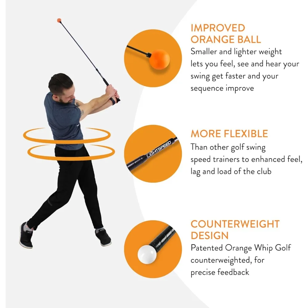 Lightspeed Golf Swing Trainer Aid Patented & Made in USA- Speed Stick Improves Speed, Distance and Accuracy (45")
Lightspeed Golf Swing Trainer Aid Patented & Made in USA- Speed Stick Improves Speed, Distance and Accuracy (45")