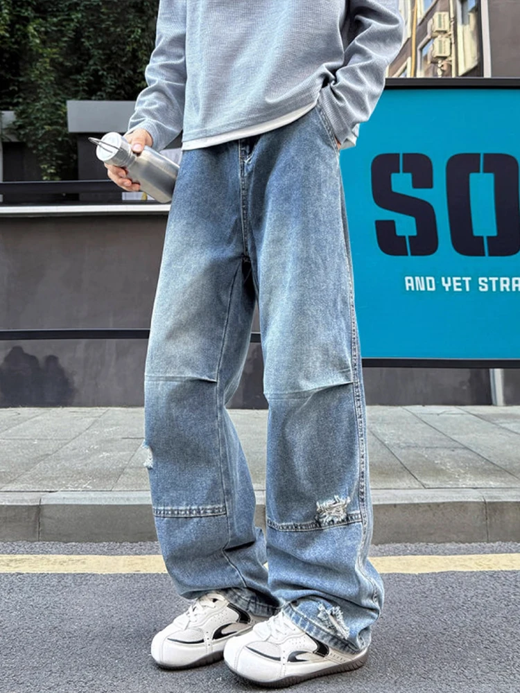 Винтажные мужские джинсы Waed в американском стиле High Street, осенние повседневные прямые облегающие джинсы с прямыми штанинами, дизайн CleanFit
Винтажные мужские джинсы Waed в американском стиле High Street, осенние повседневные прямые облегающие джинсы с прямыми штанинами, дизайн CleanFit