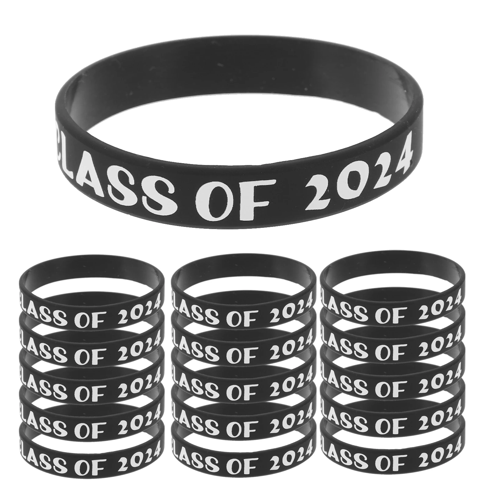 50 Pcs Silicone Bracelets Class Reusable Wrist Wristband of 2024 Wristbands Black 20cm Reusable Party Accessories
50 Pcs Silicone Bracelets Class Reusable Wrist Wristband of 2024 Wristbands Black 20cm Reusable Party Accessories
