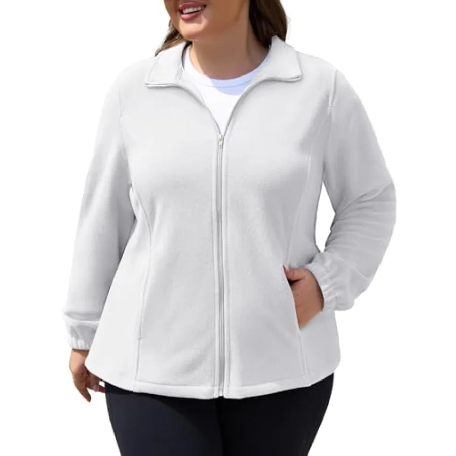 COOTRY Plus Size Fleece Jacket Women Lightweight Zip Up Jackets Soft Warm Long Sleeve Polar Coat with Pockets for Winter
COOTRY Plus Size Fleece Jacket Women Lightweight Zip Up Jackets Soft Warm Long Sleeve Polar Coat with Pockets for Winter