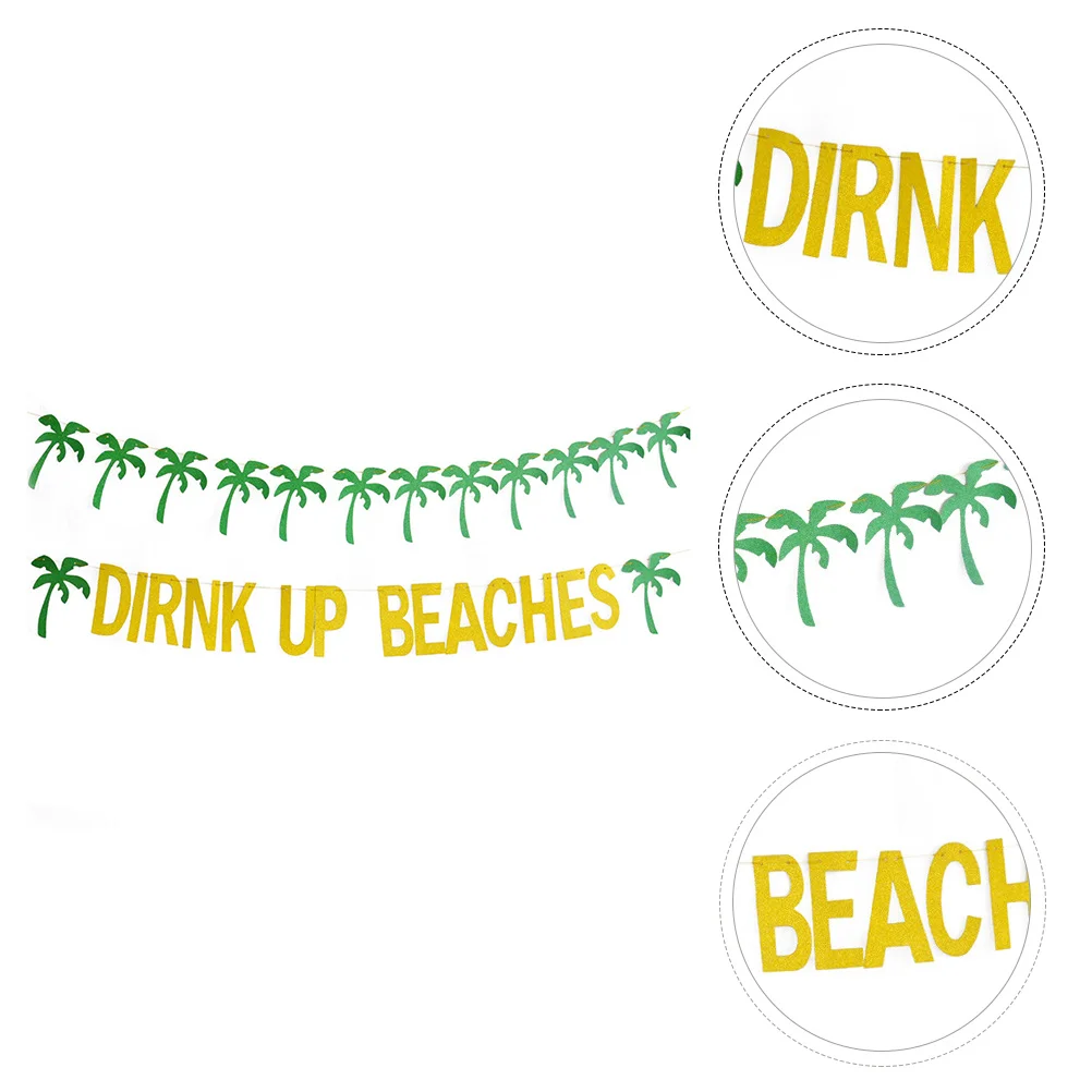 2 Pcs Hawaiian Banner Ceiling Hanging Decor Drink Up Beaches Flag Party Supplies Gold The Decoration Paper
2 Pcs Hawaiian Banner Ceiling Hanging Decor Drink Up Beaches Flag Party Supplies Gold The Decoration Paper