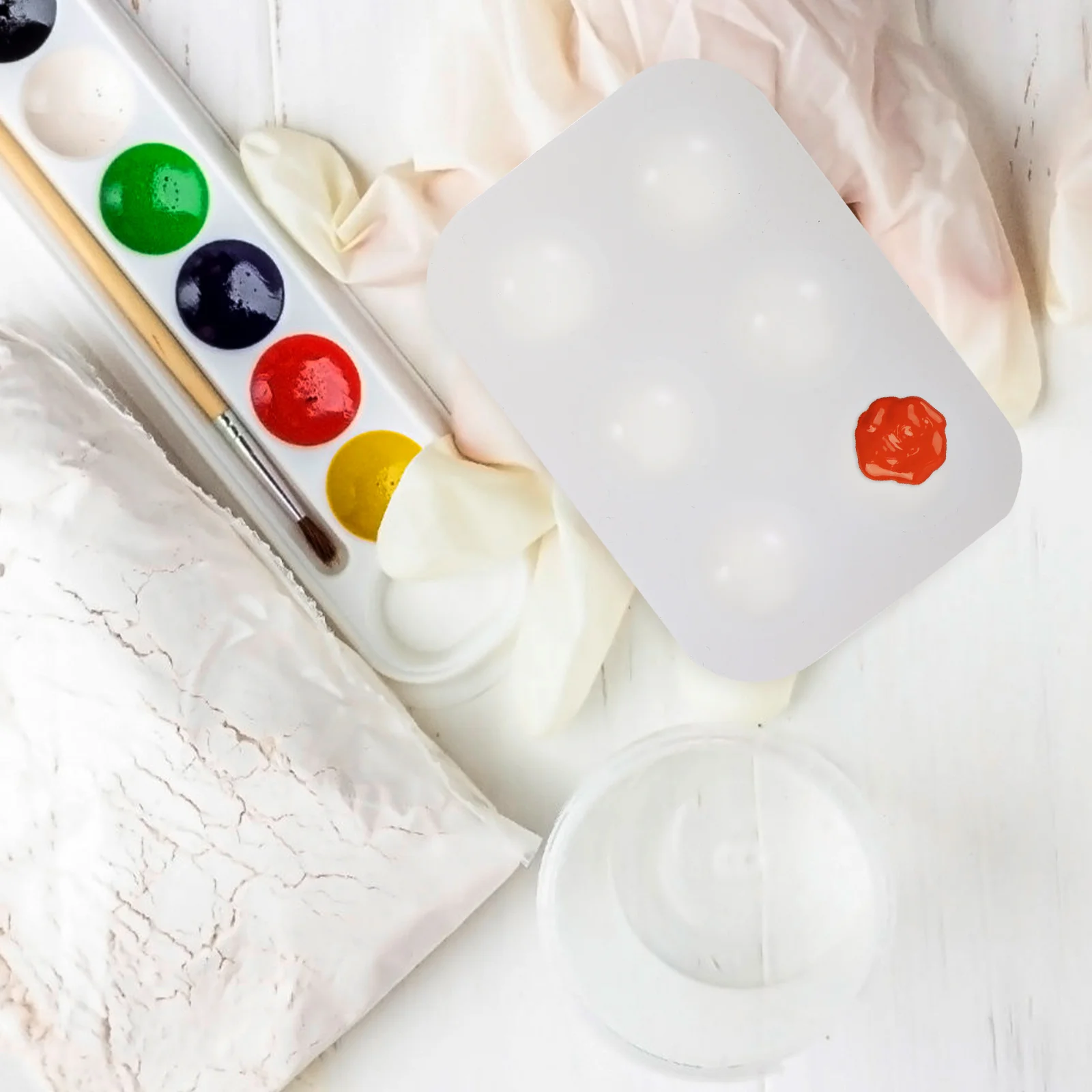 Silicone Watercolor Palette 6 Holes Easy Clean Reusable Compact Lightweight Portable Paint Mixing Tray Artist Pigment
Silicone Watercolor Palette 6 Holes Easy Clean Reusable Compact Lightweight Portable Paint Mixing Tray Artist Pigment
