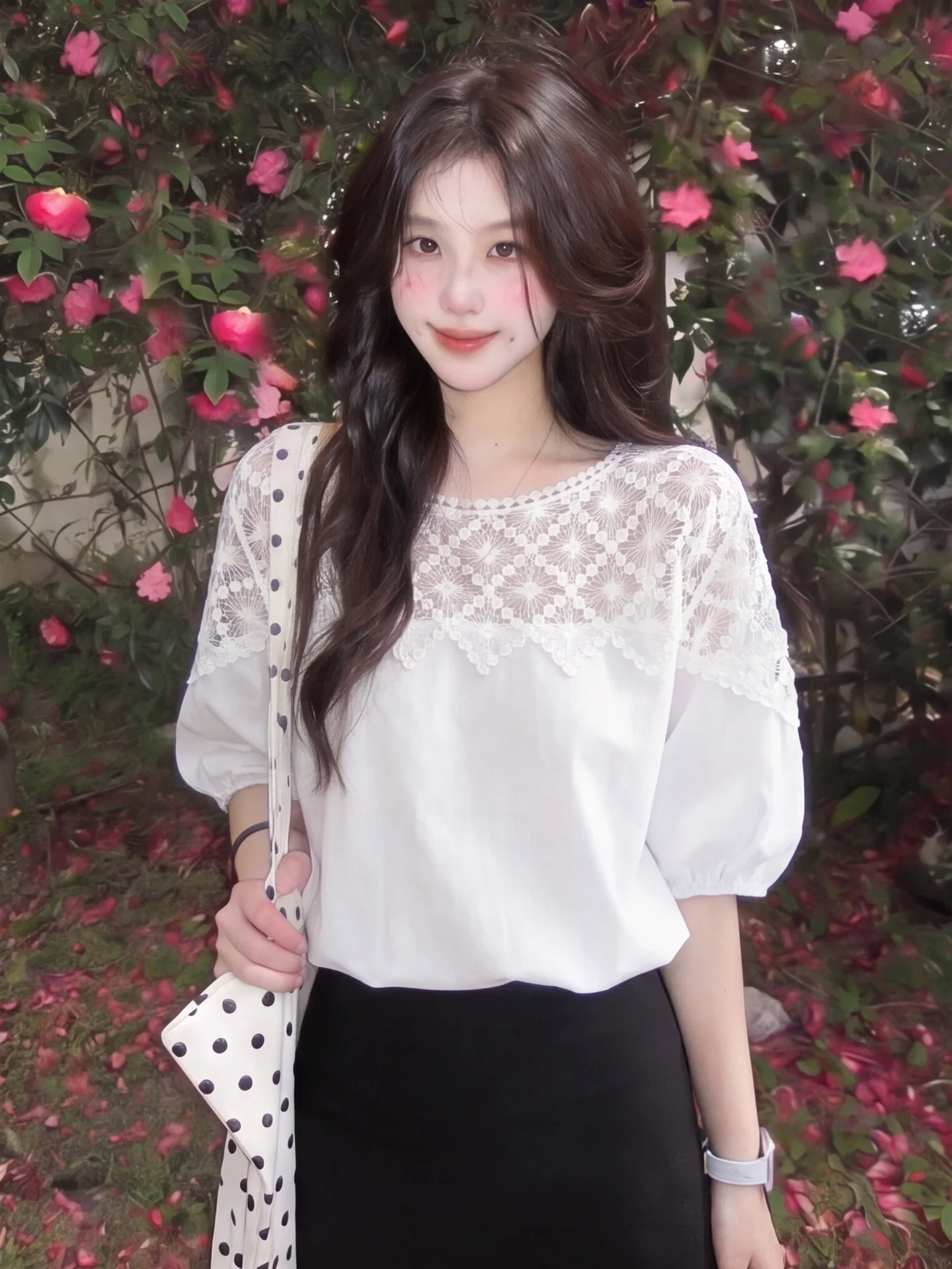 Elegant Lace Hollow out Lantern Sleeve Shirt Women's Summer Thin Large Size Loose Mid-Length Top French Style Breathable Skin...
Elegant Lace Hollow out Lantern Sleeve Shirt Women's Summer Thin Large Size Loose Mid-Length Top French Style Breathable Skin...