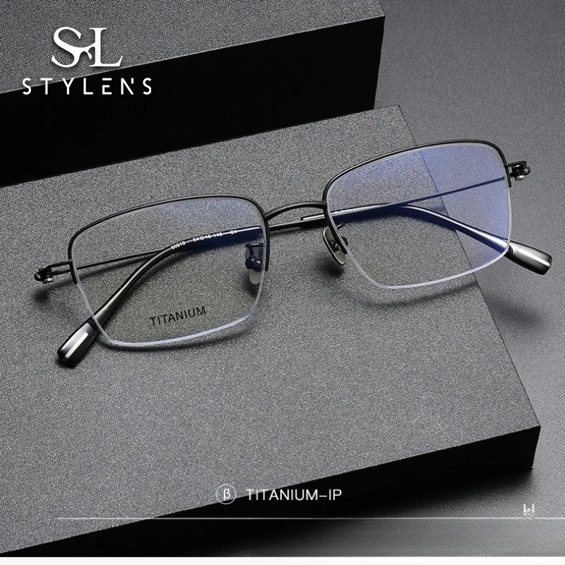 STYLENS Business Pure Titanium Square Half Frame Glasses Men Women Trendy Reading Optics Prescription Customization Glasses80919
STYLENS Business Pure Titanium Square Half Frame Glasses Men Women Trendy Reading Optics Prescription Customization Glasses80919
