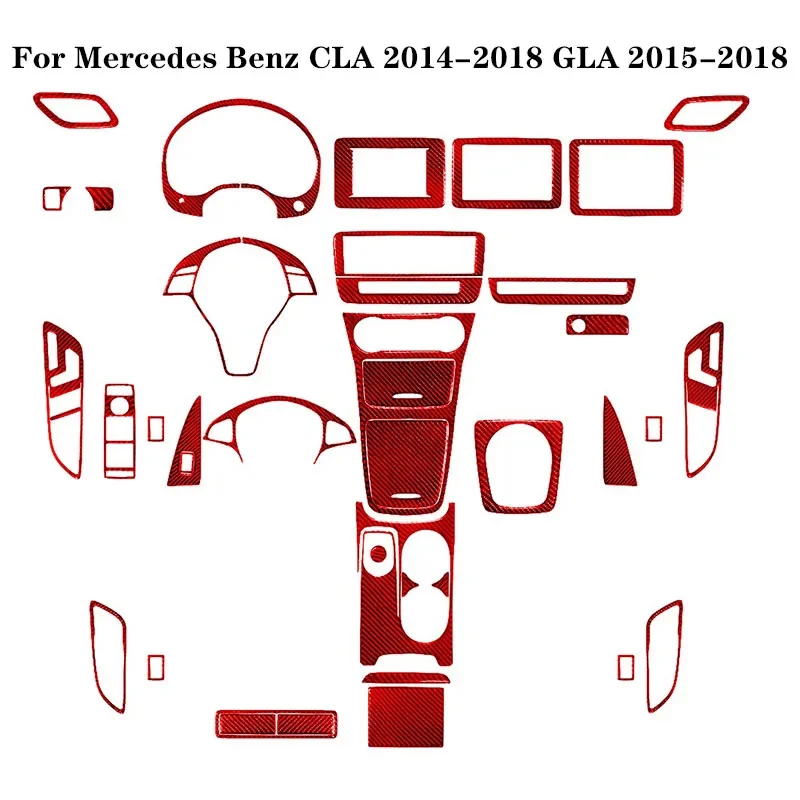 For Mercedes Benz CLA 2014-2018 / GLA 2015-2018 Carbon Fiber Red Stickers Various Parts Car Interior Decorative Accessories
For Mercedes Benz CLA 2014-2018 / GLA 2015-2018 Carbon Fiber Red Stickers Various Parts Car Interior Decorative Accessories