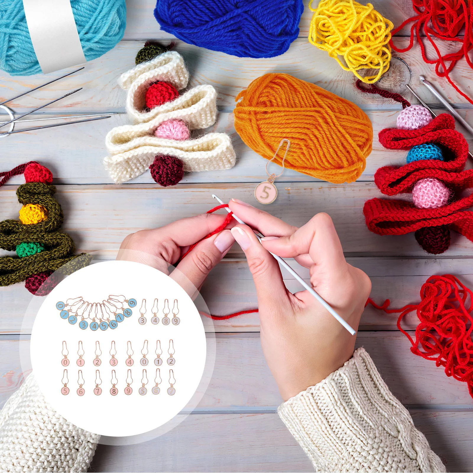 30 Pcs Knitting Stitch Markers Rings Numbered for Crocheting with Numbers Place
30 Pcs Knitting Stitch Markers Rings Numbered for Crocheting with Numbers Place