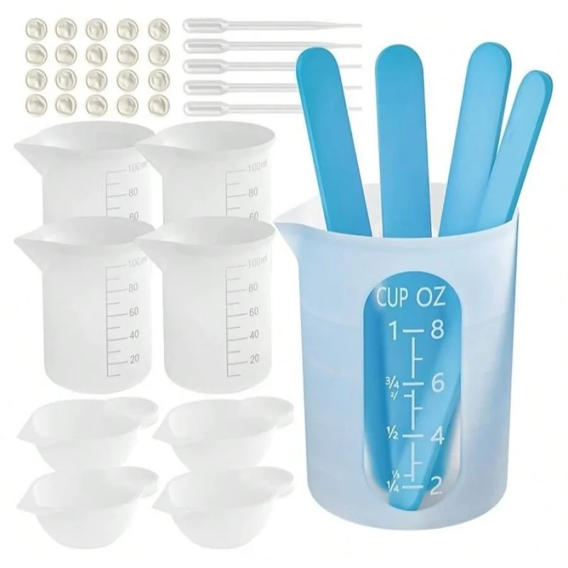 Silicone Measuring Cup Tool Kit, Jewelry Casting Crafts
Silicone Measuring Cup Tool Kit, Jewelry Casting Crafts