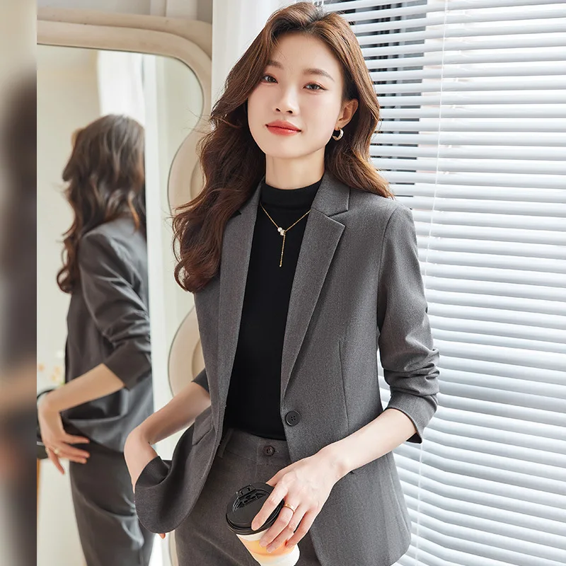 Office Ladies Two Piece Sets Womens Outifits Advanced SenseTurn Down Collar Single Button Blazer Casual High Waist Pant Suits
Office Ladies Two Piece Sets Womens Outifits Advanced SenseTurn Down Collar Single Button Blazer Casual High Waist Pant Suits