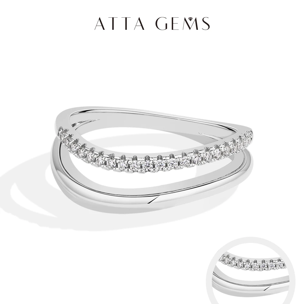 ATTAGEMS Simple Full Moissanite Ring DVVS1 Original s925 Sterling Silver Engagement Wavy Band for Women Cocktail Party Jewelry
ATTAGEMS Simple Full Moissanite Ring DVVS1 Original s925 Sterling Silver Engagement Wavy Band for Women Cocktail Party Jewelry