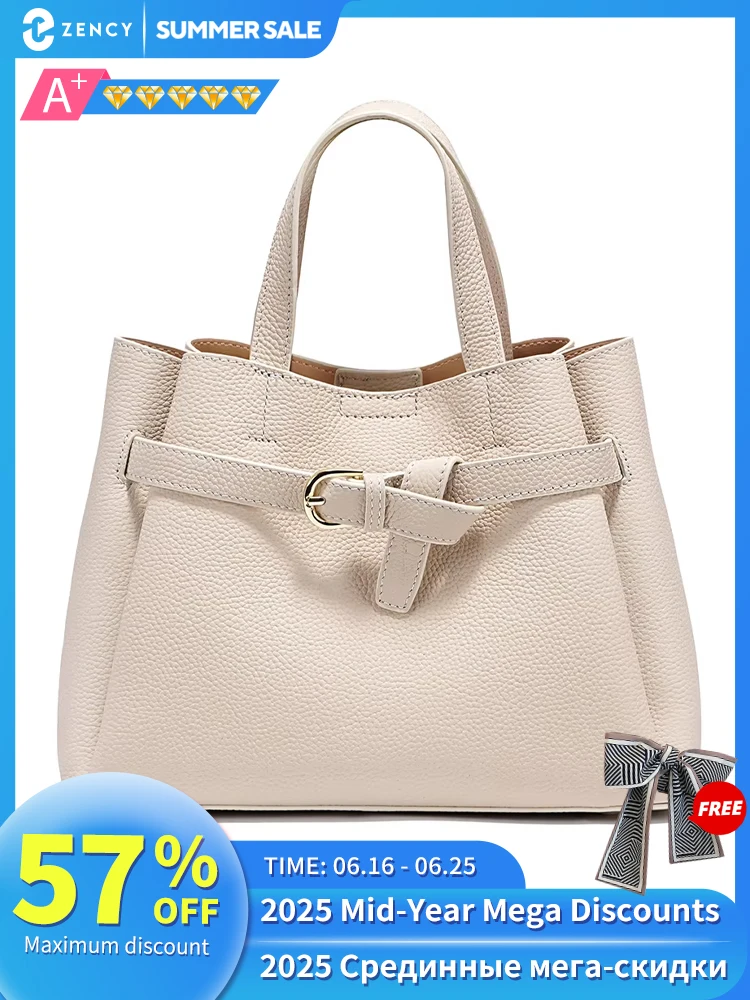 Zency Fashion Genuine Leather Top-handle Bag For Women Luxury Designer Crossbody Bag Zipper Purse Elegant OL Work Bag Tote Sac
Zency Fashion Genuine Leather Top-handle Bag For Women Luxury Designer Crossbody Bag Zipper Purse Elegant OL Work Bag Tote Sac