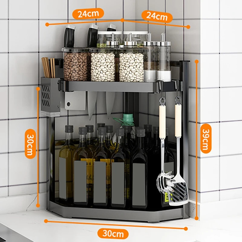 Black Stainless Steel Spice Rack Multifunctional Spice Rack Seasoning Storage Rack Kitchen Organizer Rack
Black Stainless Steel Spice Rack Multifunctional Spice Rack Seasoning Storage Rack Kitchen Organizer Rack