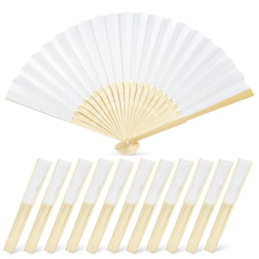 12 Pcs Paper Fans Handheld 8.3 Inch Foldable Hand Fan, Folding Fans Handheld for Women, Paper Fan for Wedding Guests, Bridal an
12 Pcs Paper Fans Handheld 8.3 Inch Foldable Hand Fan, Folding Fans Handheld for Women, Paper Fan for Wedding Guests, Bridal an