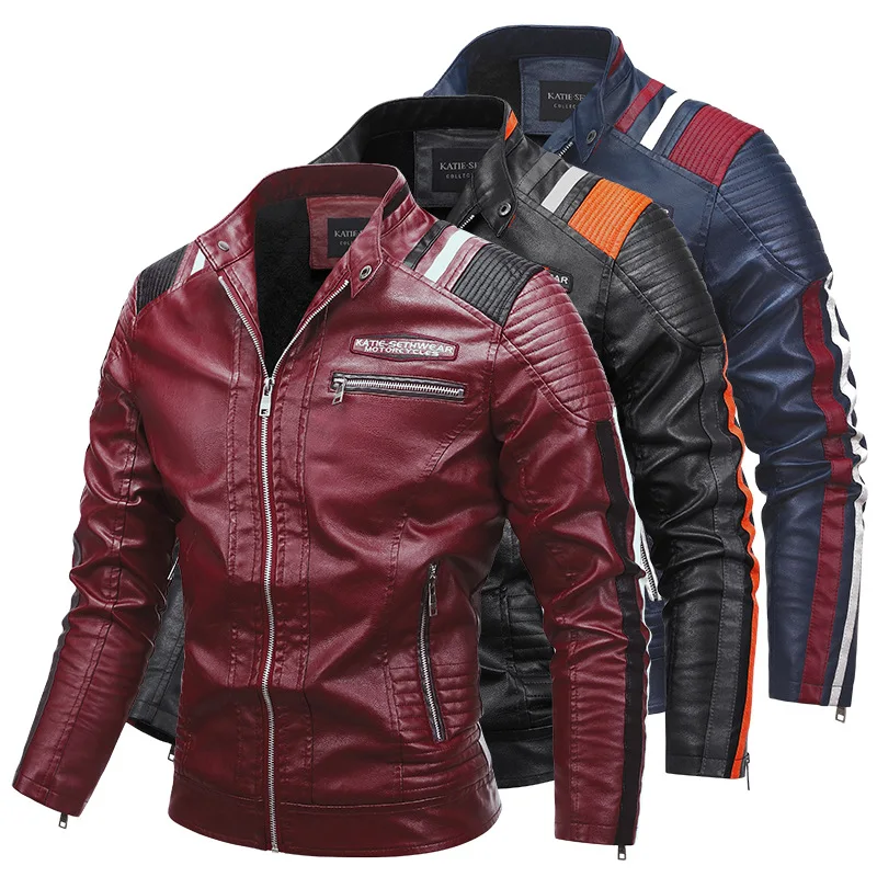 Men's Leather Bomber Moto Jackets Baseball Collar PU Bike For Male Motorcycle Leather Jacket Men's Standing Collar Coat Jacket
Men's Leather Bomber Moto Jackets Baseball Collar PU Bike For Male Motorcycle Leather Jacket Men's Standing Collar Coat Jacket