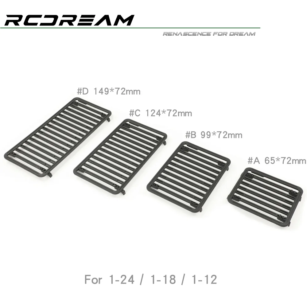RCDream 1/18 1/12 1/24 Roof Rack Platform Luggage Rack for TRX4M AXIAL SCX24 RC Car Cralwer Uparde Option Parts#18R001-A/B/C/D
RCDream 1/18 1/12 1/24 Roof Rack Platform Luggage Rack for TRX4M AXIAL SCX24 RC Car Cralwer Uparde Option Parts#18R001-A/B/C/D