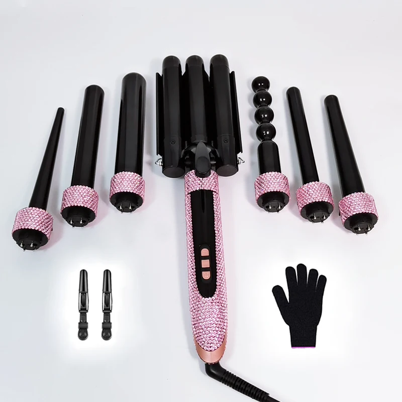 STLFHot Sales Bling Bling Diamond Decoration Magic Rechargeable Curler Iron 7 in 1 Curling Wand Set
STLFHot Sales Bling Bling Diamond Decoration Magic Rechargeable Curler Iron 7 in 1 Curling Wand Set