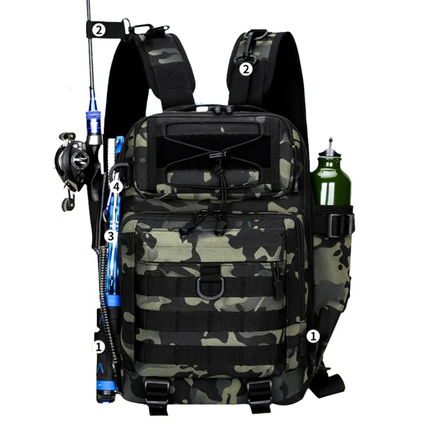 Fishing Tactical Backpack Bait Lure Box Fishing Rod Reel Pouch Bags Fishing Tackle Accessory Bags Camping Shoulder
Fishing Tactical Backpack Bait Lure Box Fishing Rod Reel Pouch Bags Fishing Tackle Accessory Bags Camping Shoulder