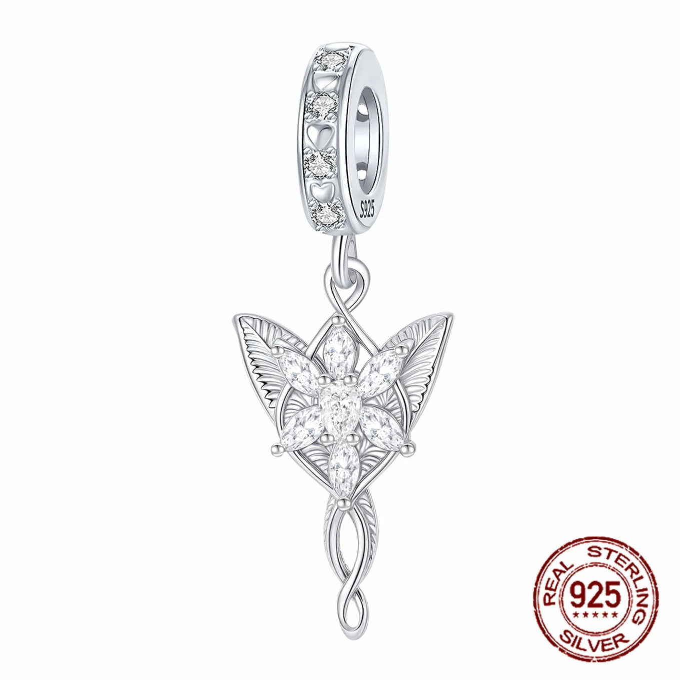 925 Sterling Silver Leaf Fairy Angel Zircon Dangle Pendant Charm Fit Original Charms Bracelets Women DIY Jewelry Gift
925 Sterling Silver Leaf Fairy Angel Zircon Dangle Pendant Charm Fit Original Charms Bracelets Women DIY Jewelry Gift