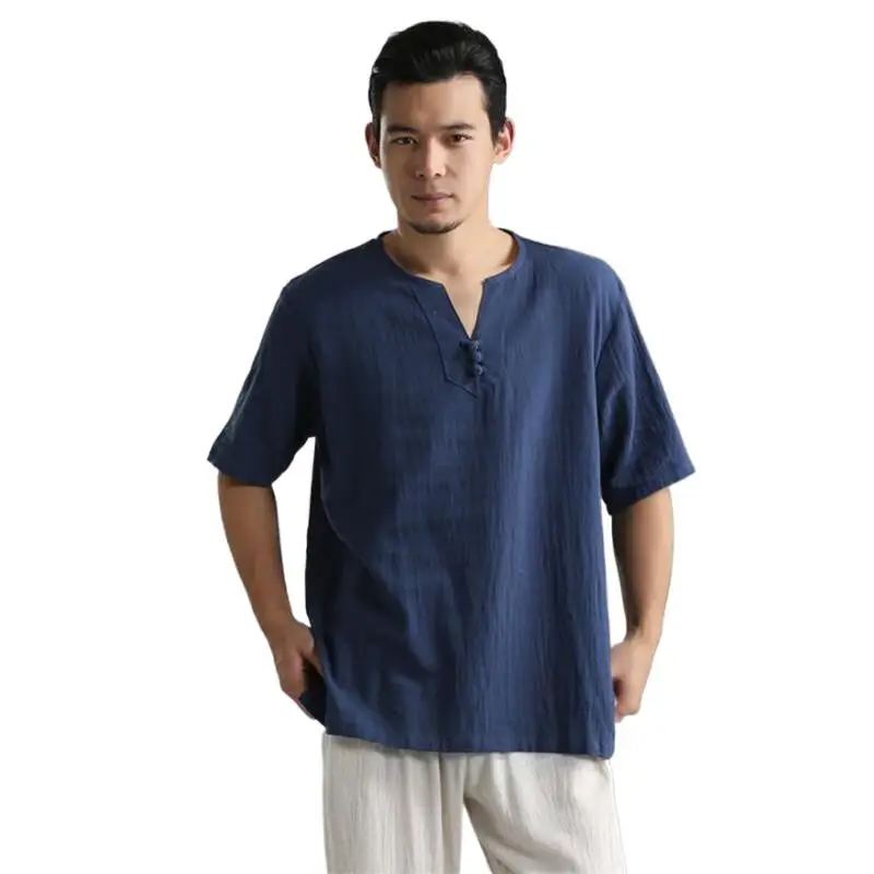 2024 New Summer Brand Shirt Men Short Sleeve Loose Thin Cotton Linen Shirt Male Fashion Solid Color Trend V-Neck Size M-6XL
2024 New Summer Brand Shirt Men Short Sleeve Loose Thin Cotton Linen Shirt Male Fashion Solid Color Trend V-Neck Size M-6XL