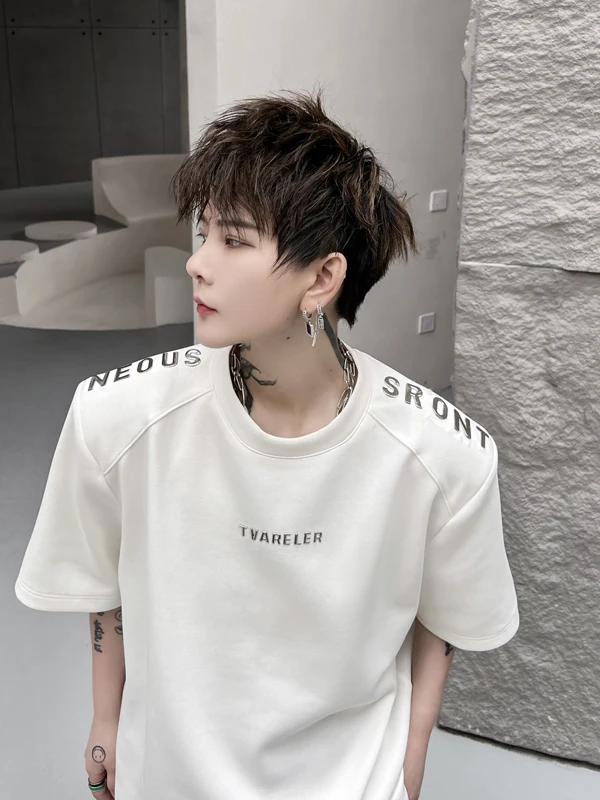 Летняя американская футболка в стиле High Street с коротким рукавом, декорированная надписью на плече, повседневная, с коротким рукавом, топ
Летняя американская футболка в стиле High Street с коротким рукавом, декорированная надписью на плече, повседневная, с коротким рукавом, топ