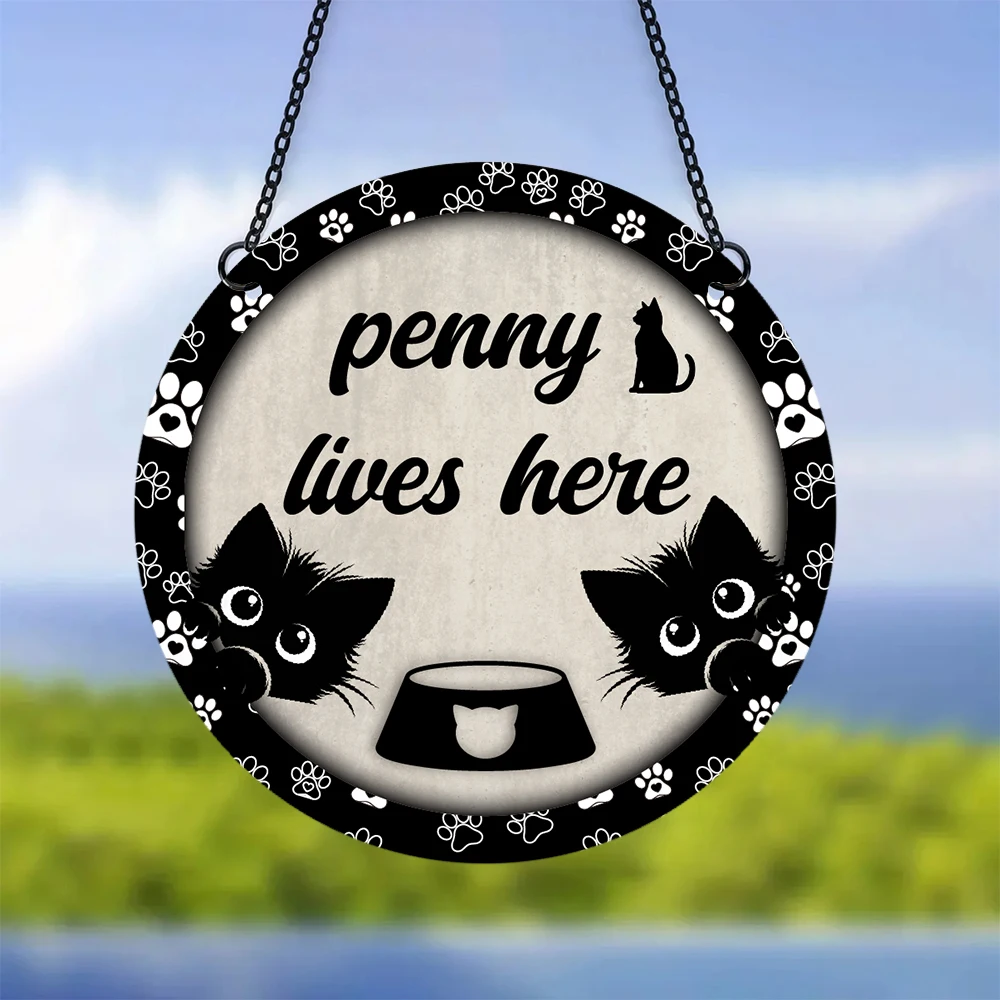 1PC Cute Cat black font Custom Text Customized Photo Acrylic Signboard Stained Acrylic Panel Glass Pattern Bedroom Decor
1PC Cute Cat black font Custom Text Customized Photo Acrylic Signboard Stained Acrylic Panel Glass Pattern Bedroom Decor