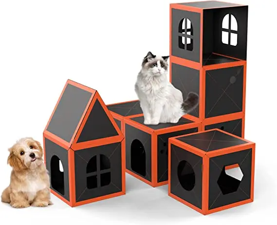 Pet Cage Houses Assembly Portable Toy Cat Climbing Frame Tree Tower Play House Cat House Cardboard
Pet Cage Houses Assembly Portable Toy Cat Climbing Frame Tree Tower Play House Cat House Cardboard