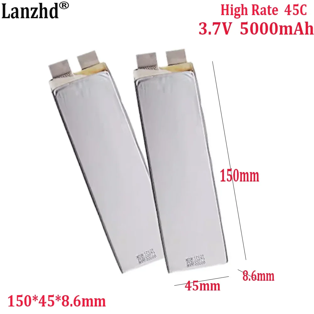 1-20PCS 3.7V Li po High Rate 45C Lithium Polymer 5000mah Cell For drone Diy Pack Power car Jump Starter 12v Tools 8.6*45*150mm
1-20PCS 3.7V Li po High Rate 45C Lithium Polymer 5000mah Cell For drone Diy Pack Power car Jump Starter 12v Tools 8.6*45*150mm