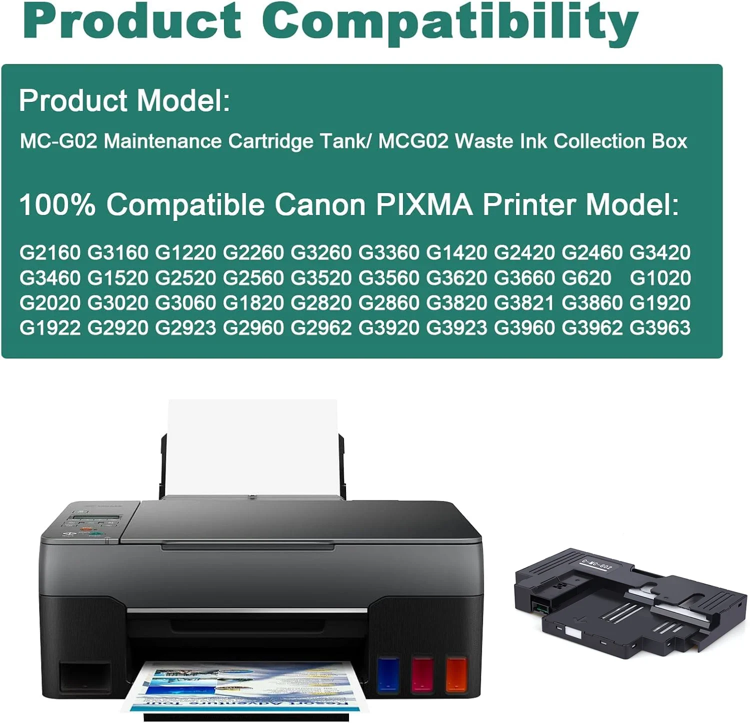 Контейнер для отработанных чернил MC-G02, совместимый с принтерами Canon PIXMA G2160 G3160 G1220 G2260 G3260 G1420 G2420 G2460 G3420
Контейнер для отработанных чернил MC-G02, совместимый с принтерами Canon PIXMA G2160 G3160 G1220 G2260 G3260 G1420 G2420 G2460 G3420