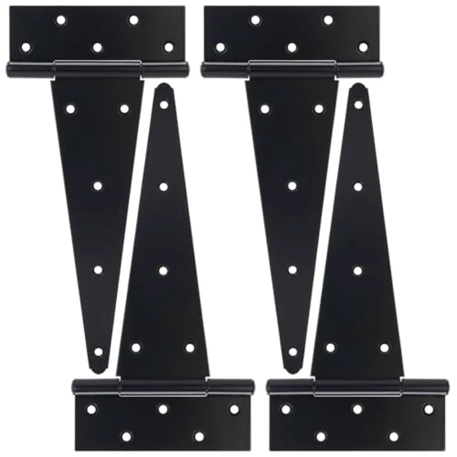 1 T-Strap Gate Hinges, Heavy Duty Shed Door Hges, Black Tee Hges for Wooden Fences, Yard Gates, Rustproof Wrought Iron Hardware
1 T-Strap Gate Hinges, Heavy Duty Shed Door Hges, Black Tee Hges for Wooden Fences, Yard Gates, Rustproof Wrought Iron Hardware