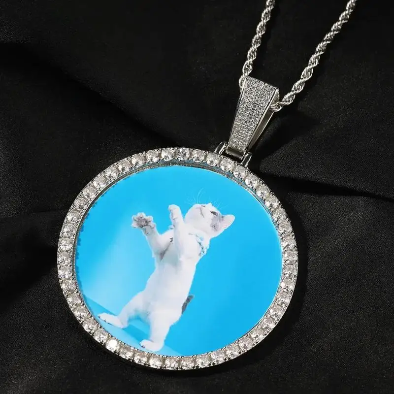 ICE HUE Personalized XL Large Custom Memory Round Colorful Photo Pendant 24inch Necklace Simple Zirconia Neck Chain Jewelry,
ICE HUE Personalized XL Large Custom Memory Round Colorful Photo Pendant 24inch Necklace Simple Zirconia Neck Chain Jewelry,