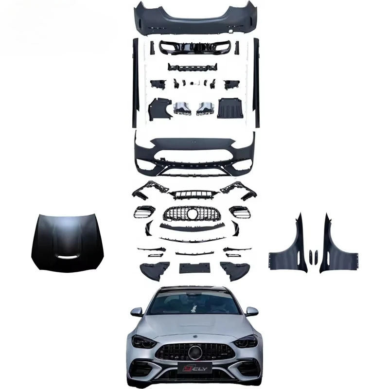 Car Body Kits Normal Version for C Class W206 Upgrade C63 Model Front Bumper Assembly Grille Side Skirts Diffuser
Car Body Kits Normal Version for C Class W206 Upgrade C63 Model Front Bumper Assembly Grille Side Skirts Diffuser