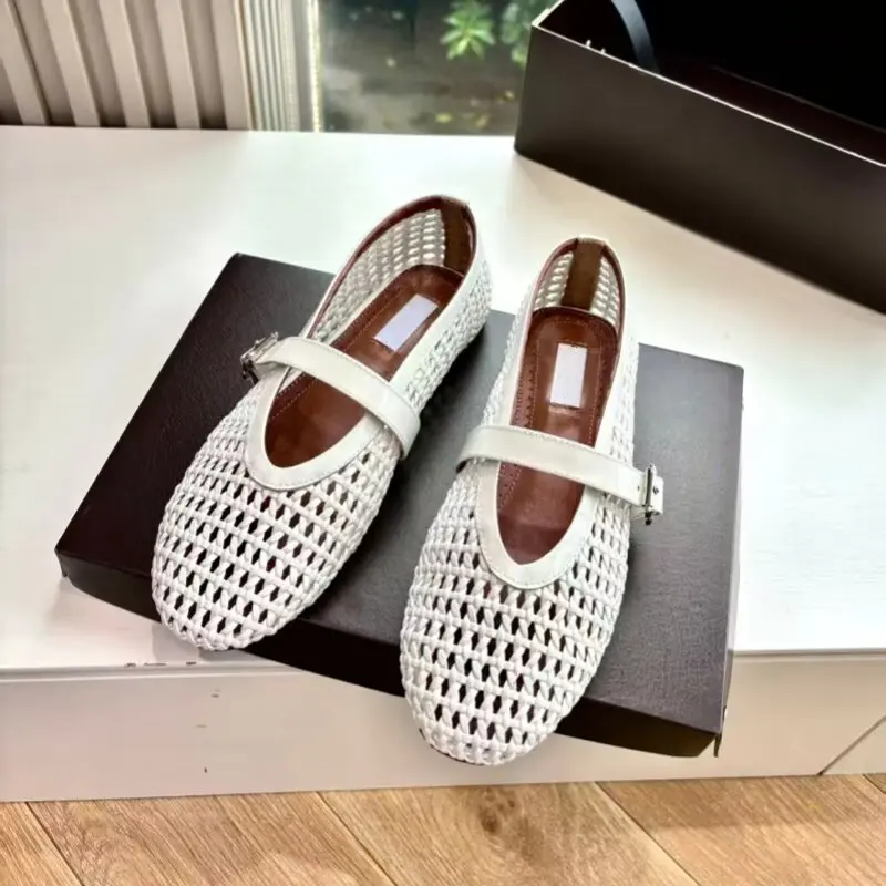 Designer Brand Original Genuine Leather Woven Mary Jane Flat Shoes Women's Singles Breathable Sandals Ballet Shoes
Designer Brand Original Genuine Leather Woven Mary Jane Flat Shoes Women's Singles Breathable Sandals Ballet Shoes