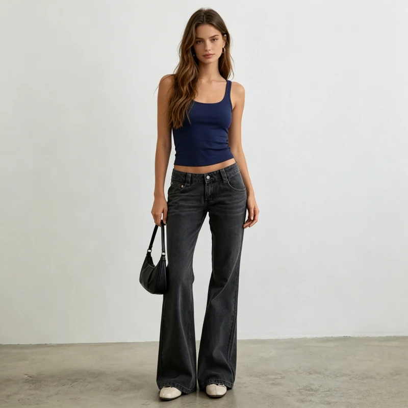 Bootcut Jeans Denim Pant Women Slim Fit Plain Full Length Washed Low Waist Trousers Y2k Streetwear Work Casual Splice Summer
Bootcut Jeans Denim Pant Women Slim Fit Plain Full Length Washed Low Waist Trousers Y2k Streetwear Work Casual Splice Summer