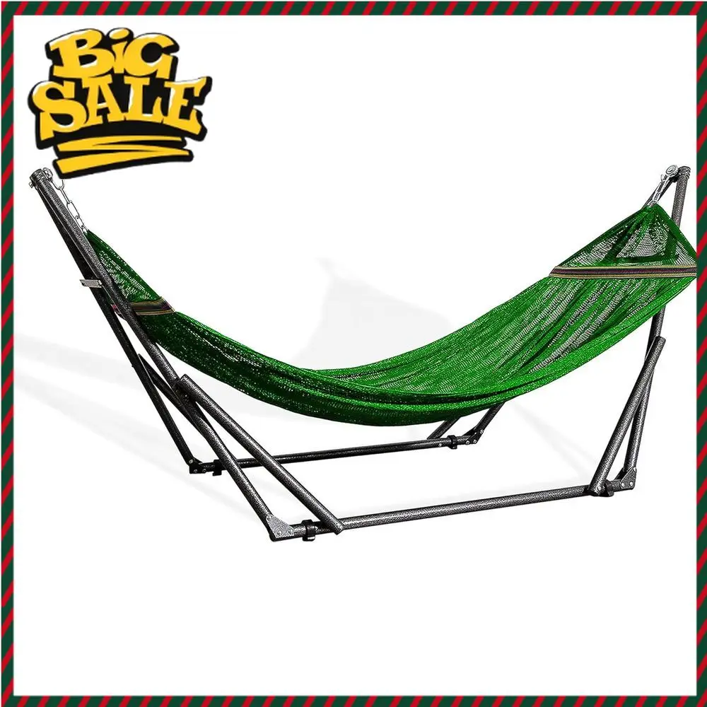 BestsellerDouble Person Portable Hammock with Steel Stand, 600 lbs Capacity, Adjustable, Ideal for Camping, Beach, or Patio - Gr
BestsellerDouble Person Portable Hammock with Steel Stand, 600 lbs Capacity, Adjustable, Ideal for Camping, Beach, or Patio - Gr