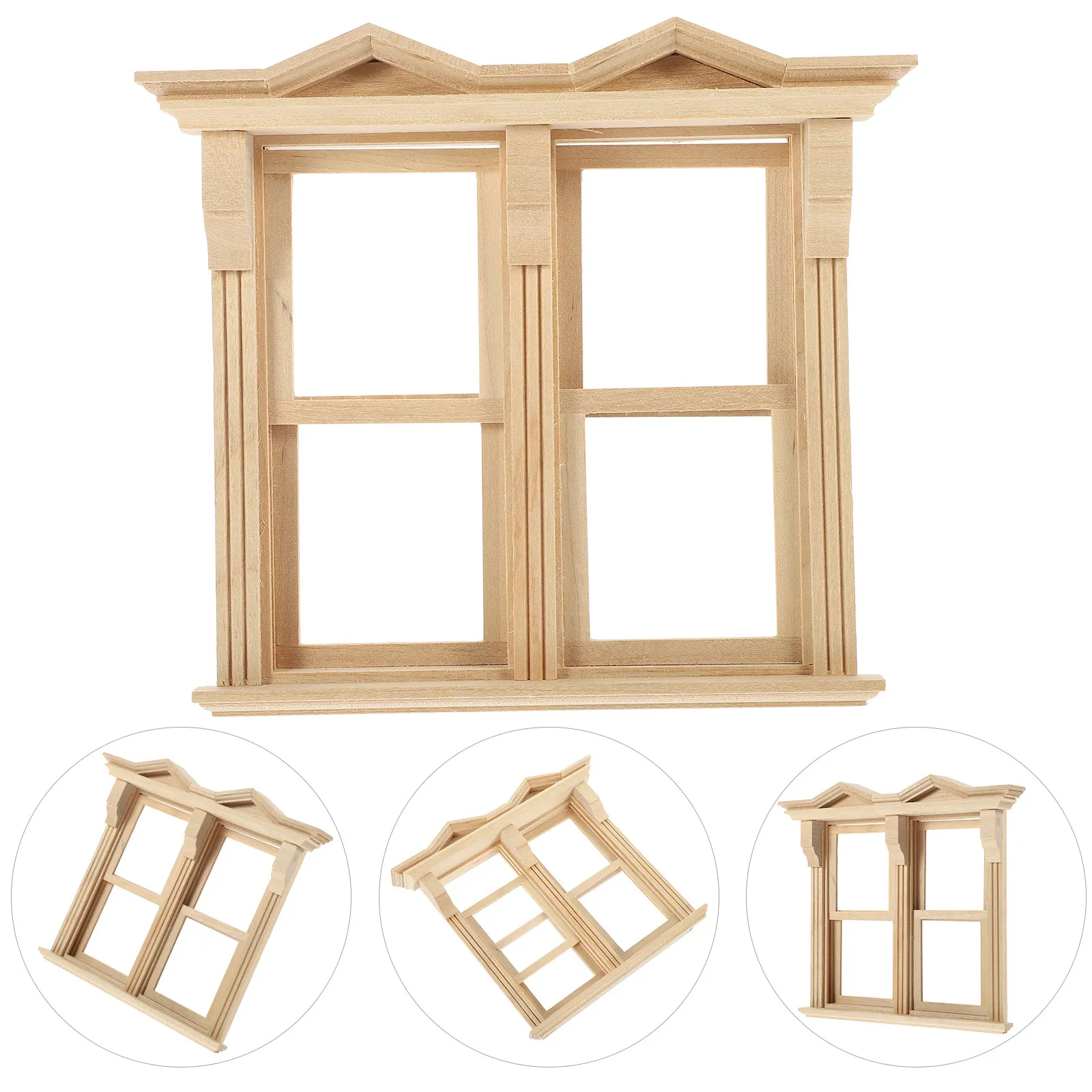 Handcrafted Mini Wooden Window Frame Decor for Dollhouse Interiors Realistic Detail Small House Adornment Craft Supply
Handcrafted Mini Wooden Window Frame Decor for Dollhouse Interiors Realistic Detail Small House Adornment Craft Supply