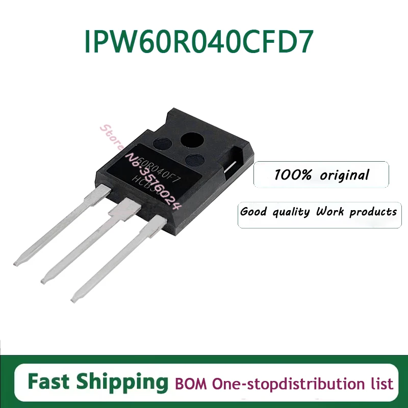 10PCS/lot 60R040F7 IPW60R040CFD7 TO-247 650V 50A 100% NEW
10PCS/lot 60R040F7 IPW60R040CFD7 TO-247 650V 50A 100% NEW