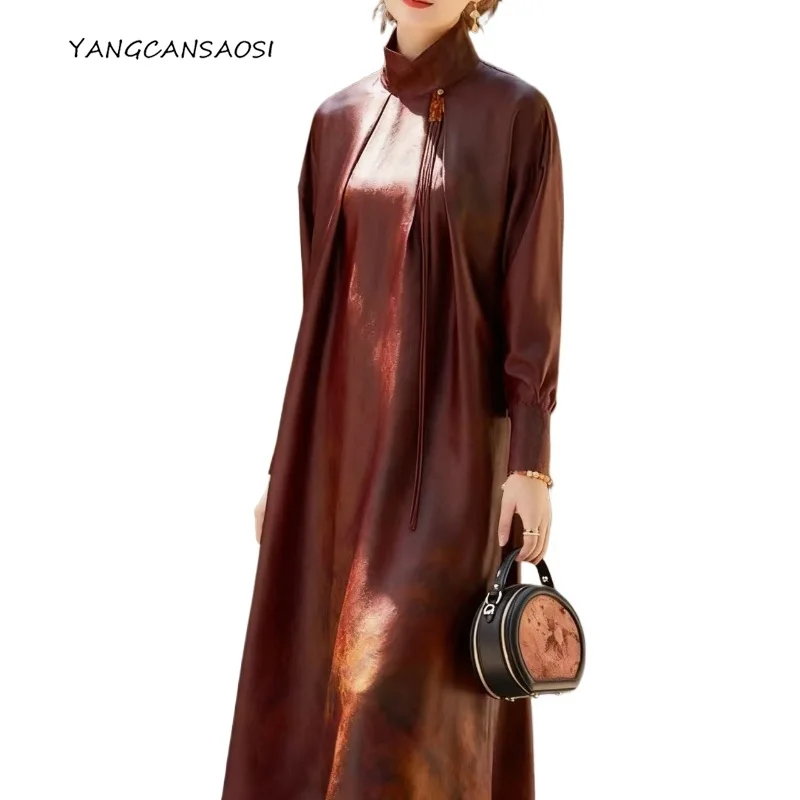 Women's high-end clothing China-Chic Old Material 100% Natural Mulberry Silk Gambiered Guangdong Gauze Loose Fashionable Dress
Women's high-end clothing China-Chic Old Material 100% Natural Mulberry Silk Gambiered Guangdong Gauze Loose Fashionable Dress