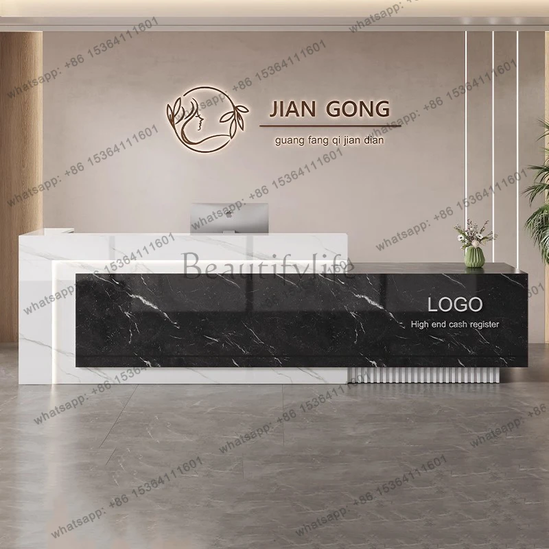 Customized Premium Desk Table Glamour Luxury Simple Elegant Reception Desk Modern Design Recepcion Mostrador Office Furniture
Customized Premium Desk Table Glamour Luxury Simple Elegant Reception Desk Modern Design Recepcion Mostrador Office Furniture