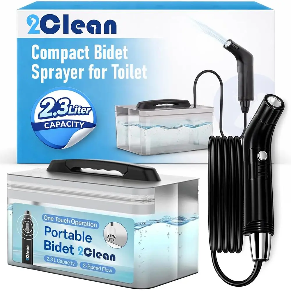 Portable Electric Bidet with 2.3L Water Tank, Rechargeable USB, Ideal for Travel, Camping, Outdoor Hygiene
Portable Electric Bidet with 2.3L Water Tank, Rechargeable USB, Ideal for Travel, Camping, Outdoor Hygiene