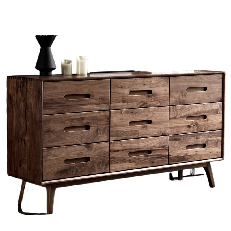 North American black walnut TV cabinet, all solid wood nine-bucket large-capacity locker
North American black walnut TV cabinet, all solid wood nine-bucket large-capacity locker