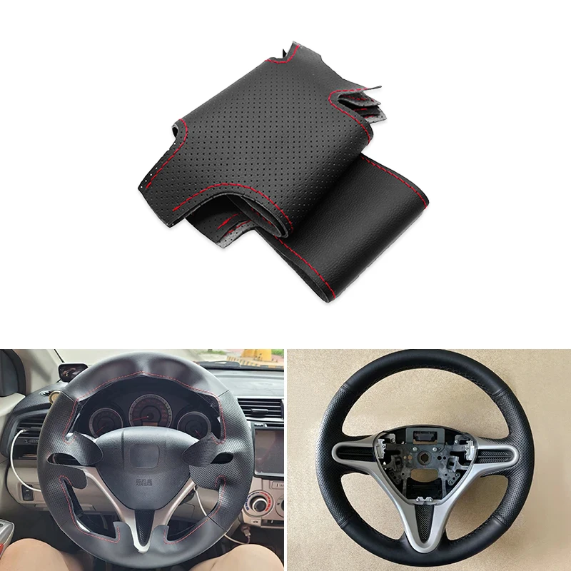 Hand-stitched Car-styling Interior Steering Wheel Braid Leather Cover Trim For Honda Fit Jazz City 2009-2013 Insight 2010-2014
Hand-stitched Car-styling Interior Steering Wheel Braid Leather Cover Trim For Honda Fit Jazz City 2009-2013 Insight 2010-2014