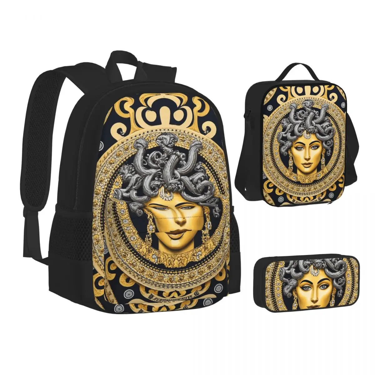 Ancient Greece Medusa Gorgon Vintage Style BackpacksChildren School Bags Kids Rucksack Lunch Bag Pen Bag Three-Piece Set
Ancient Greece Medusa Gorgon Vintage Style BackpacksChildren School Bags Kids Rucksack Lunch Bag Pen Bag Three-Piece Set