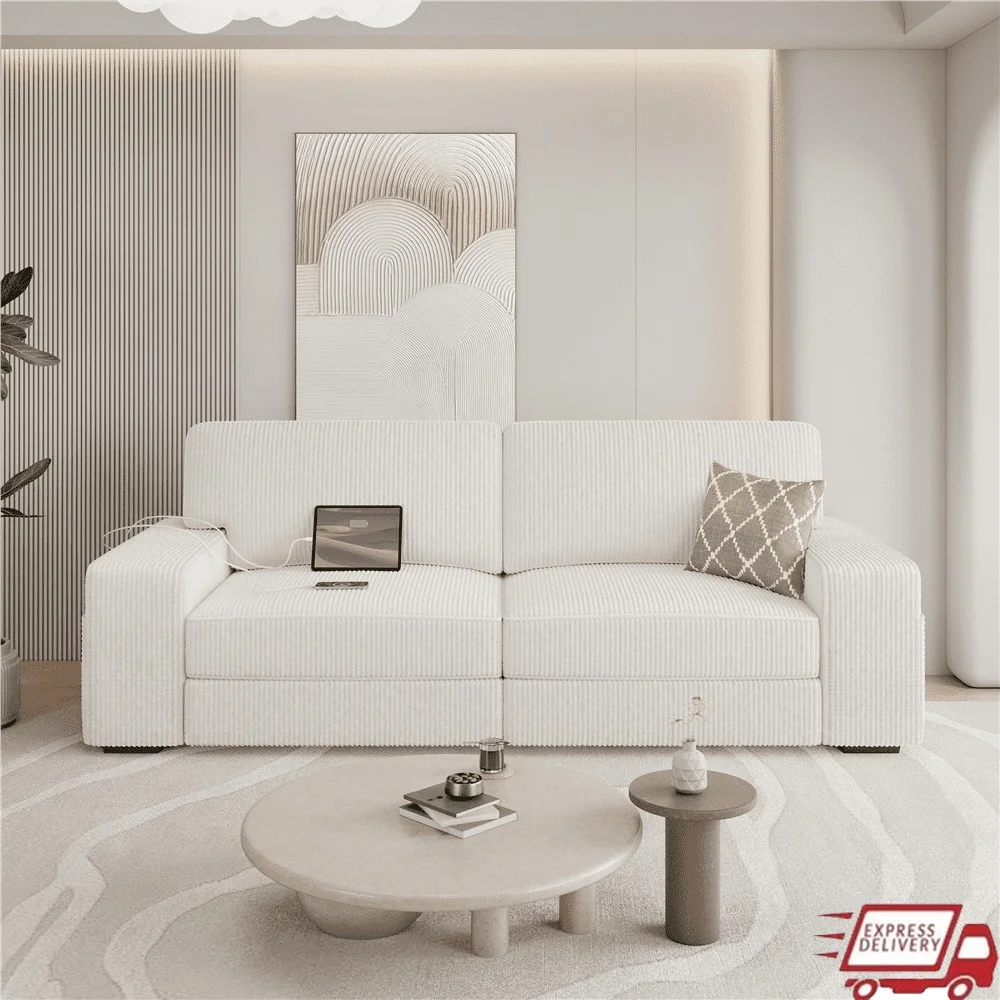 Современный вельветовый диван-диван с USB-портами Гостиная Спальня Офис Удобное сидение Съемные подушки Все века цвета слоновой кости
Современный вельветовый диван-диван с USB-портами Гостиная Спальня Офис Удобное сидение Съемные подушки Все века цвета слоновой кости