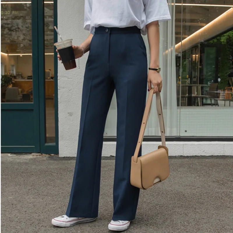 Брюки-костюм с высокой талией и прямыми штанинами Dongda Gate, новые женские брюки премиум-класса, удлиняющие ноги, с эффектом похудения
Брюки-костюм с высокой талией и прямыми штанинами Dongda Gate, новые женские брюки премиум-класса, удлиняющие ноги, с эффектом похудения