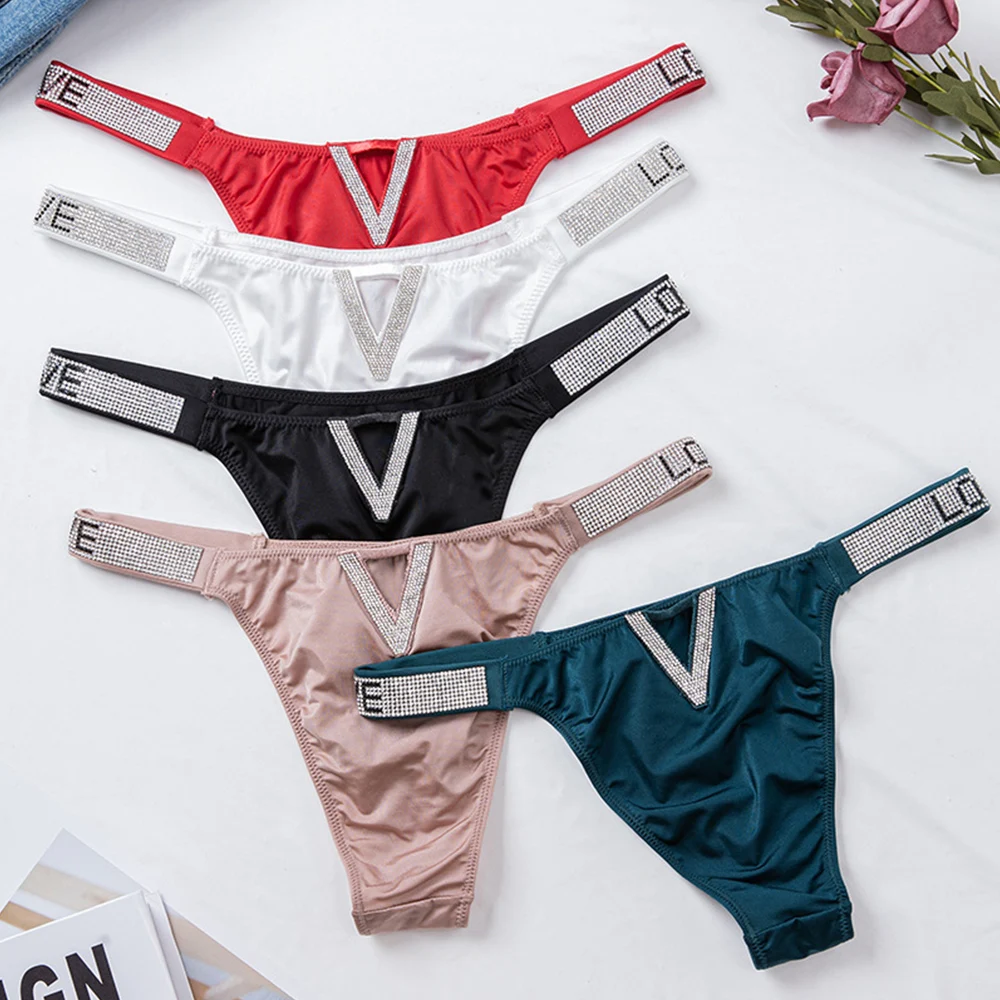 New Rhinestone Women Thong Panties Underwear Sexy Briefs T-back Lingerie Love G-String Knickers Comfortable Print Bikini Female
New Rhinestone Women Thong Panties Underwear Sexy Briefs T-back Lingerie Love G-String Knickers Comfortable Print Bikini Female