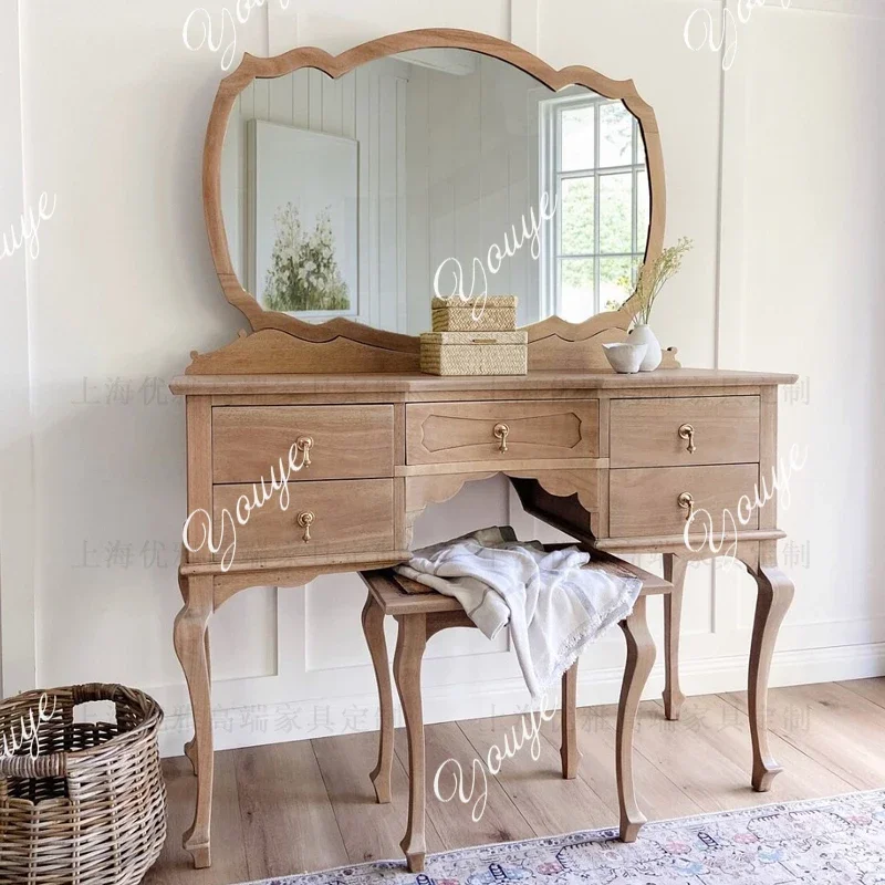 J French Vintage Solid Wood Dresser Vintage Bedroom Dressing Table American Country Dresser Furniture Customization
J French Vintage Solid Wood Dresser Vintage Bedroom Dressing Table American Country Dresser Furniture Customization