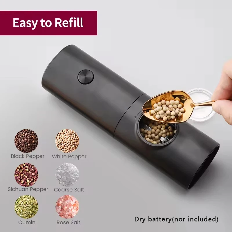 2026Electric Automatic Salt and Pepper Grinder Set with Led Light Grinder Set Spice Mill Adjustable Spices Grinder Kitchen Tools
2026Electric Automatic Salt and Pepper Grinder Set with Led Light Grinder Set Spice Mill Adjustable Spices Grinder Kitchen Tools